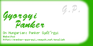 gyorgyi panker business card